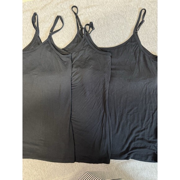 Lot of 3 Papinelle Kate Modal Soft Shelf Bra Cami‎ Tank Top  Womens XL Black - Picture 6 of 13